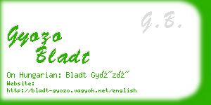 gyozo bladt business card